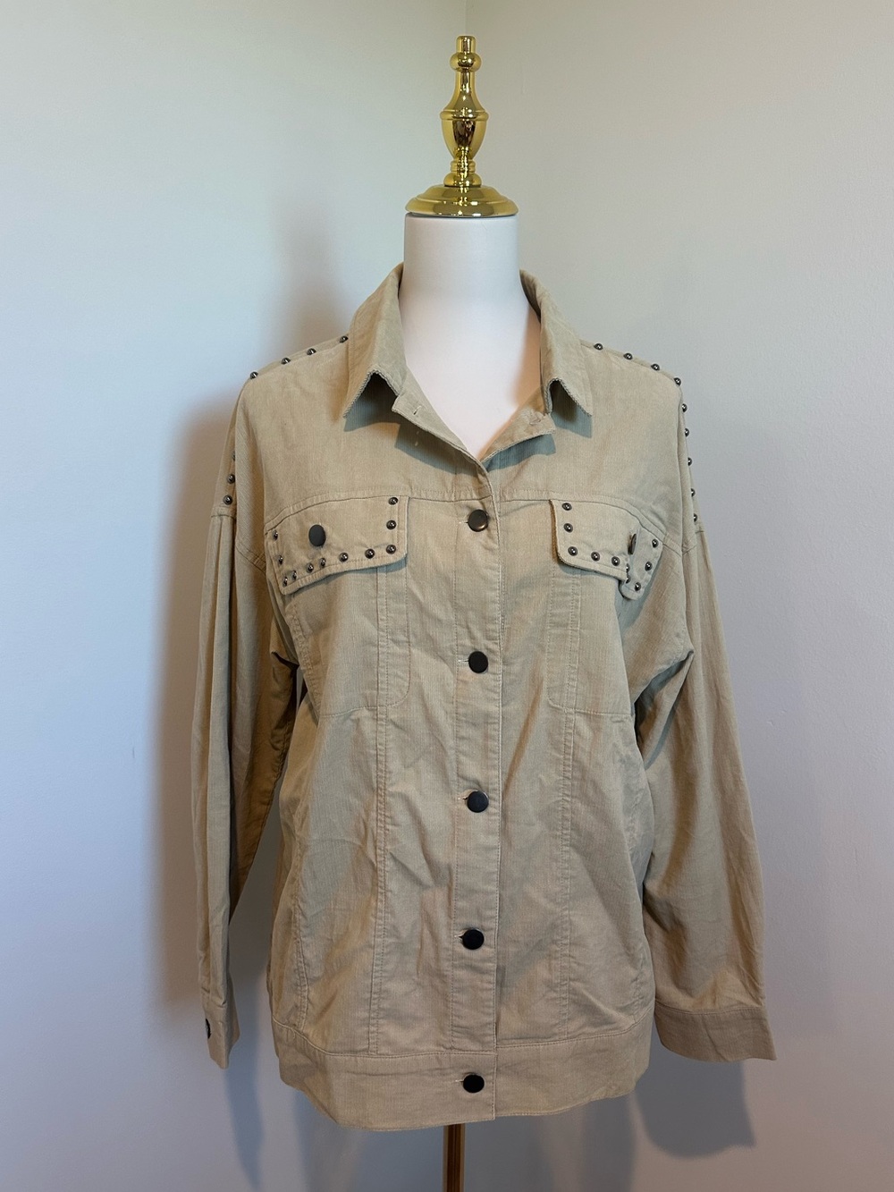 Jodifl Silver Studded Shirt Jacket